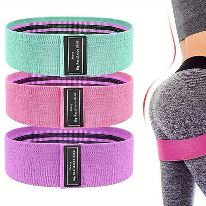 Set de 3 Bandas Elásticas para Glúteos – Yoga, Fitness y Ejercicio